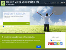 Tablet Screenshot of missiongrovechiropractic.com
